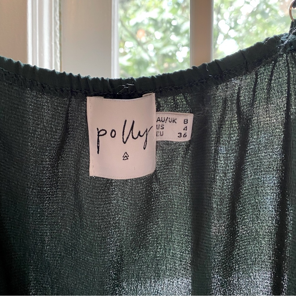 Princess Polly Green Mini Wrap Dress
